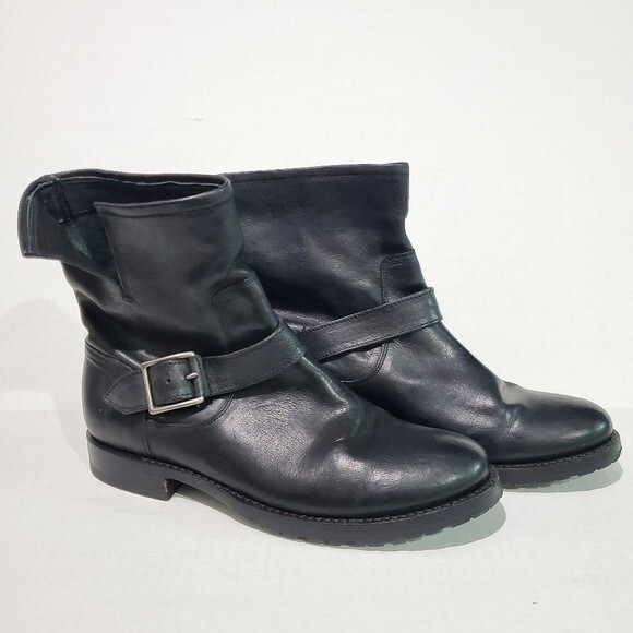 Frye Natalie Engineer Leather Boots Size 9 - Picture 1 of 16